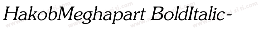 HakobMeghapart BoldItalic字体转换